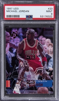 1997-98 Upper Deck UD3 "Starstruck" #23 Michael Jordan Card – PSA MINT 9